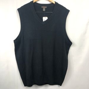 Dockers Sweater Vest Extra Soft Fine Guage Black